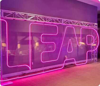 Photography gallery, alt: LEAP brand element
