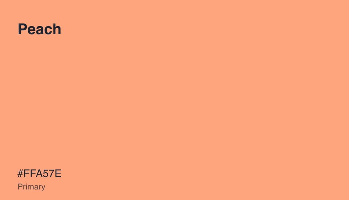 Peach, #FFA57E, primary color