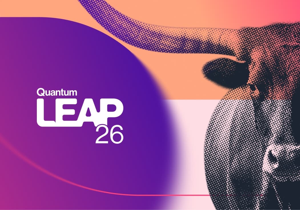 Quantum Metric LEAP 2026: Key art and event site